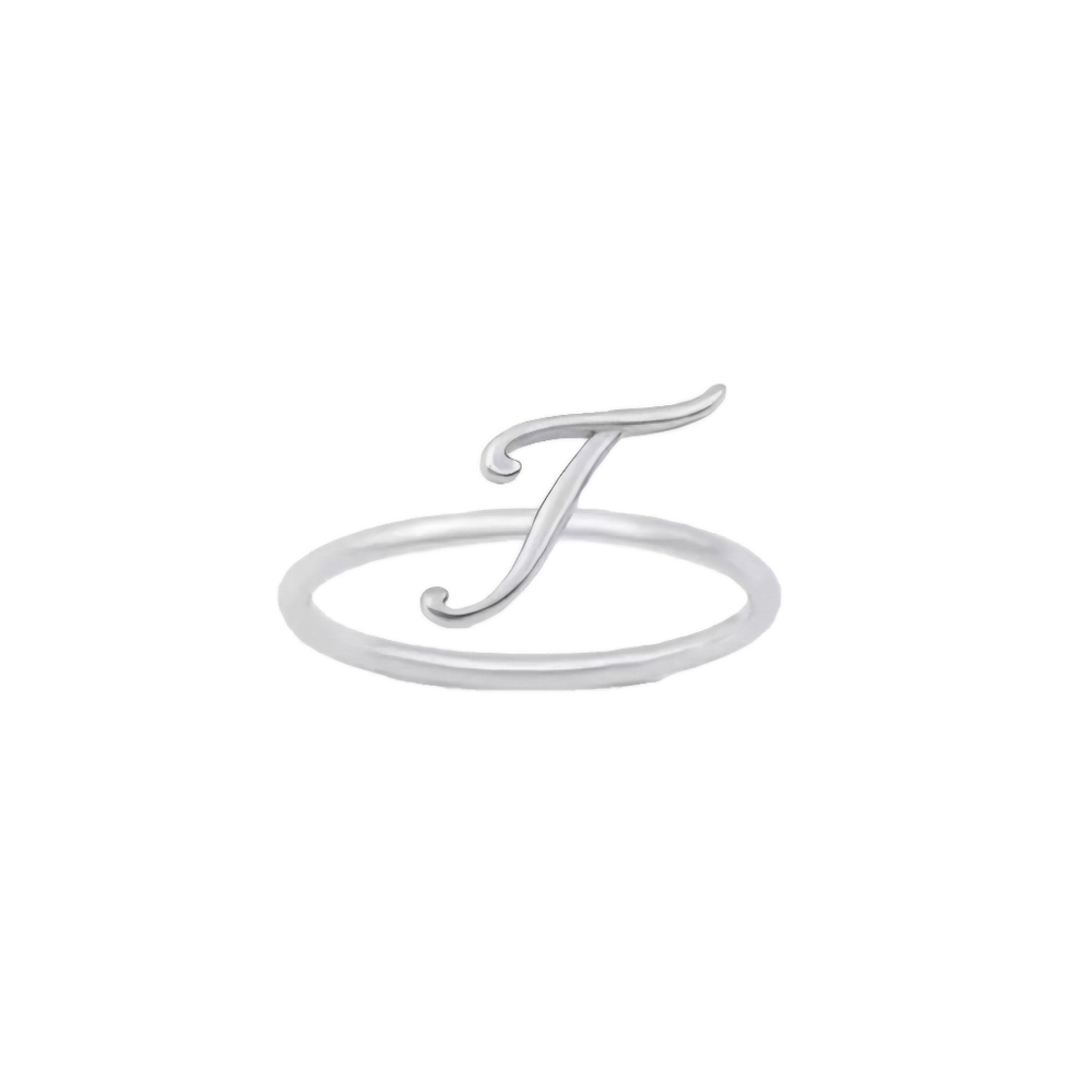 🥰 DAINTY INITIAL STERLING SILVER RING